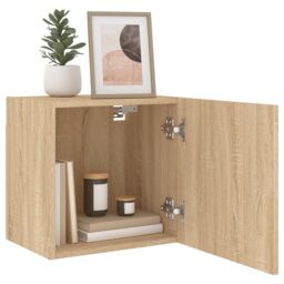 Berkfield Home TV Wall Cabinet Sonoma Oak 40.5x30x40 cm Engineered Wood in Brown - thumbnail 5