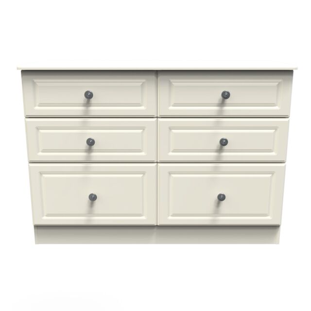 Ready Assembled 2 U Stirling 6 Drawer Wide Chest (Ready Assembled) in Cream - image 1