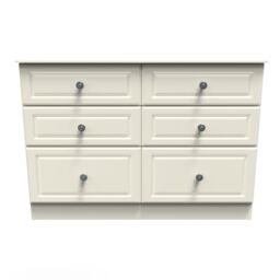 Ready Assembled 2 U Stirling 6 Drawer Wide Chest (Ready Assembled) in Cream - thumbnail 1