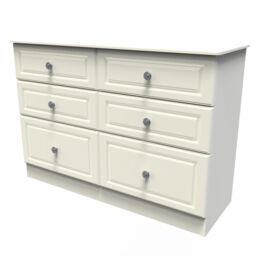 Ready Assembled 2 U Stirling 6 Drawer Wide Chest (Ready Assembled) in Cream - thumbnail 3