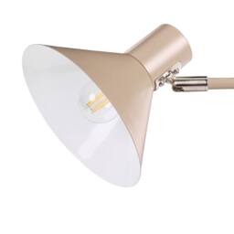 Wyld and Coco Beige Metal Desk Lamp 51 cm - Adjustable Cone Shade - thumbnail 4