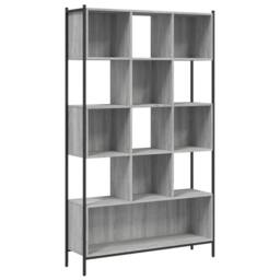 Berkfield Home Bookcase Grey Sonoma 102x28x172 cm Engineered Wood - Size: 102 x 28 x 172 cm - thumbnail 1