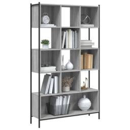 Berkfield Home Bookcase Grey Sonoma 102x28x172 cm Engineered Wood - Size: 102 x 28 x 172 cm - thumbnail 4