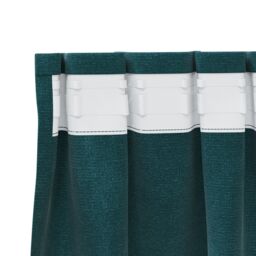 Berkfield Home Blackout Curtains with Top Tape 2 pcs Dark Green Velvet - thumbnail 4
