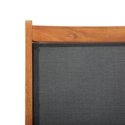 Berkfield Home Outdoor Deck Chair Solid Acacia Wood & Textilene in Brown - thumbnail 7