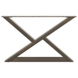 Berkfield Home Coffee Table Legs 2 pcs Natural Steel 70x(42-43.3) cm Steel in Brown - thumbnail 5
