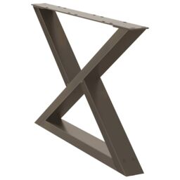 Berkfield Home Coffee Table Legs 2 pcs Natural Steel 70x(42-43.3) cm Steel in Brown - thumbnail 4