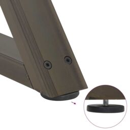 Berkfield Home Coffee Table Legs 2 pcs Natural Steel 70x(42-43.3) cm Steel in Brown - thumbnail 9