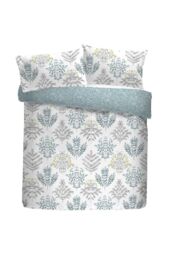 Dreams & Drapes 'Emily' Botanical Fern Print Duvet Cover Set in Duck Egg Blue - Size: King - thumbnail 4