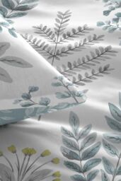 Dreams & Drapes 'Emily' Botanical Fern Print Duvet Cover Set in Duck Egg Blue - Size: King - thumbnail 2