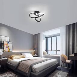 Goeco LED Ceiling Light Modern Flower Design for Living Room Bedroom 6500K in Black - Size: 10 inches - thumbnail 8