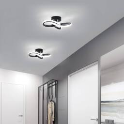 Goeco LED Ceiling Light Modern Flower Design for Living Room Bedroom 6500K in Black - Size: 10 inches - thumbnail 7