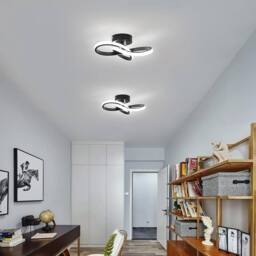 Goeco LED Ceiling Light Modern Flower Design for Living Room Bedroom 6500K in Black - Size: 10 inches - thumbnail 9