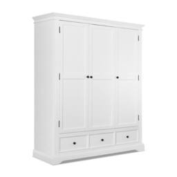 Statement Furniture Gainsborough White Triple Wardrobe - thumbnail 6