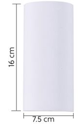 Harper Living Ceramic Full Cylinder Wall Light Up & Down 2 Lights GU10 (NO BULBs) in White - thumbnail 5