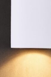 Harper Living Ceramic Full Cylinder Wall Light Up & Down 2 Lights GU10 (NO BULBs) in White - thumbnail 4