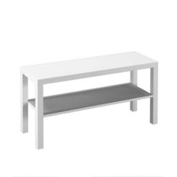 PAWNORA 2 Tier TV Bench Stand white - thumbnail 1