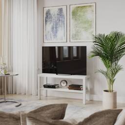 PAWNORA 2 Tier TV Bench Stand white - thumbnail 4