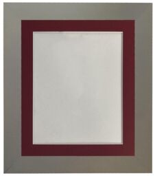 Frames & Mirrors 4U Metro Dark Grey Frame with Red Mount for Image Size A4 - thumbnail 1