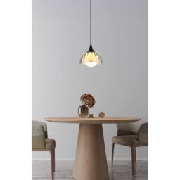 Netlighting Eva Dome Pendant Ceiling Light Matt Black Smoke Glass Shade 1x G9 - thumbnail 3