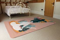 Benjamin Tate Design Mindfulness, Meditation & Yoga Woman Designer Rug in Natural - Size: Large - thumbnail 3