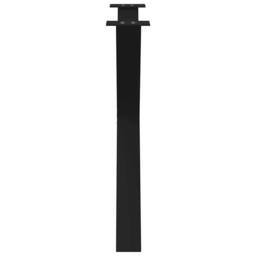 Berkfield Home Modern Dining Table Legs X-Shaped 2 pcs Black 90x(72-73) cm Steel - thumbnail 6