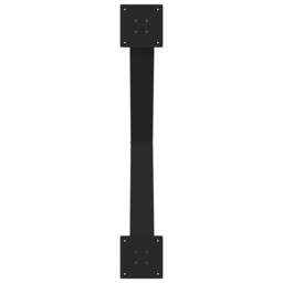 Berkfield Home Modern Dining Table Legs X-Shaped 2 pcs Black 90x(72-73) cm Steel - thumbnail 7