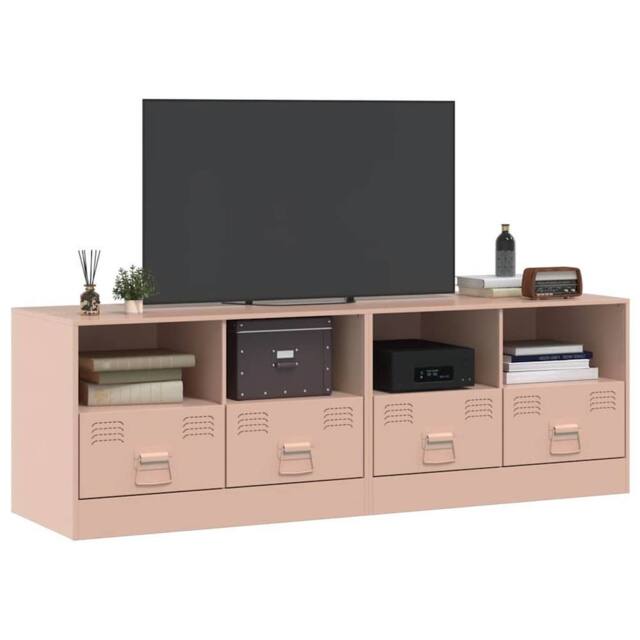 Berkfield Home TV Cabinets 2 pcs Pink 67x39x44 cm Steel - Size: 67 x 39 x 44 cm - image 1
