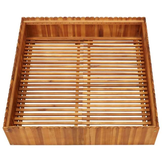 Berkfield Home Garden Raised Bed 100x100x25 cm Solid Acacia Wood in Brown - Size: 100 x 100 x 25 cm - image 1