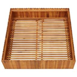 Berkfield Home Garden Raised Bed 100x100x25 cm Solid Acacia Wood in Brown - Size: 100 x 100 x 25 cm - thumbnail 1
