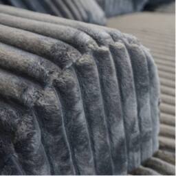 Furniture 786 Willow Chunky jumbo cord 4 seater Right Hand Facing corner sofa in Grey - thumbnail 4