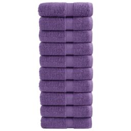 Berkfield Home Premium Soap Towels SOLUND 10 pcs Purple 30x30 cm 600 gsm - thumbnail 1