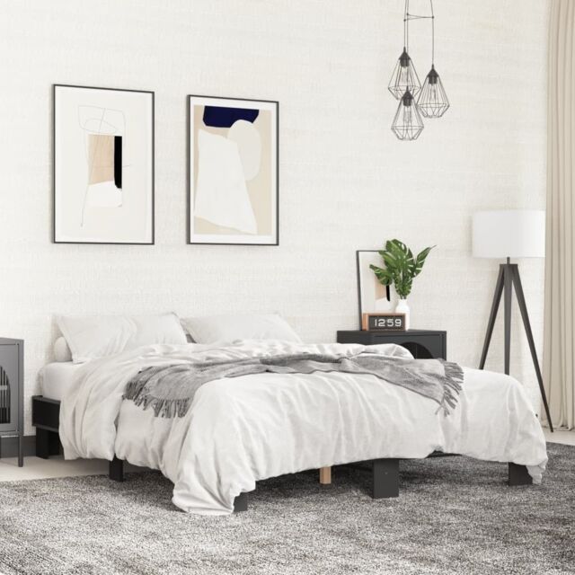 Berkfield Home Bed Frame without Mattress Black 150x200 cm King Size - image 1