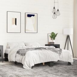 Berkfield Home Bed Frame without Mattress Black 150x200 cm King Size - thumbnail 1