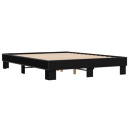 Berkfield Home Bed Frame without Mattress Black 150x200 cm King Size - thumbnail 3
