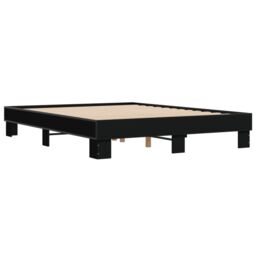 Berkfield Home Bed Frame without Mattress Black 150x200 cm King Size - thumbnail 6