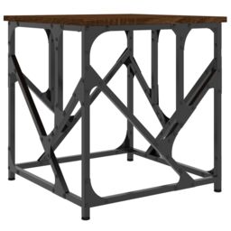Berkfield Home Coffee Table Brown Oak 45x45x47.5 cm Engineered Wood - thumbnail 2