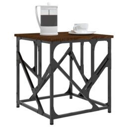Berkfield Home Coffee Table Brown Oak 45x45x47.5 cm Engineered Wood - thumbnail 3
