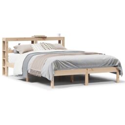 Berkfield Home Bed Frame without Mattress 160x200 cm Solid Wood Pine in Brown - thumbnail 2
