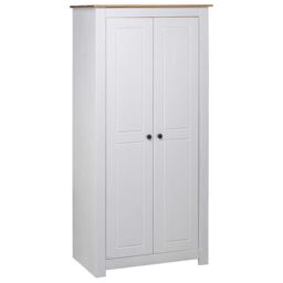 Berkfield Home Wardrobe White 80x50x171.5 cm Solid Pine Panama Range - thumbnail 1