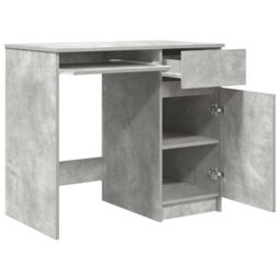 Berkfield Home Desk Concrete Grey 86x49x76 cm Engineered Wood - Size: 86 x 49 x 76 cm - thumbnail 5