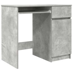 Berkfield Home Desk Concrete Grey 86x49x76 cm Engineered Wood - Size: 86 x 49 x 76 cm - thumbnail 2