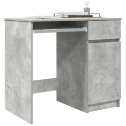 Berkfield Home Desk Concrete Grey 86x49x76 cm Engineered Wood - Size: 86 x 49 x 76 cm - thumbnail 4