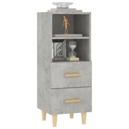 Berkfield Home Sideboard Concrete Grey 34.5x34x90 cm Engineered Wood - thumbnail 4