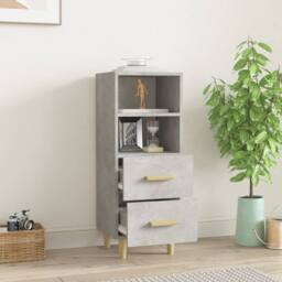Berkfield Home Sideboard Concrete Grey 34.5x34x90 cm Engineered Wood - thumbnail 3