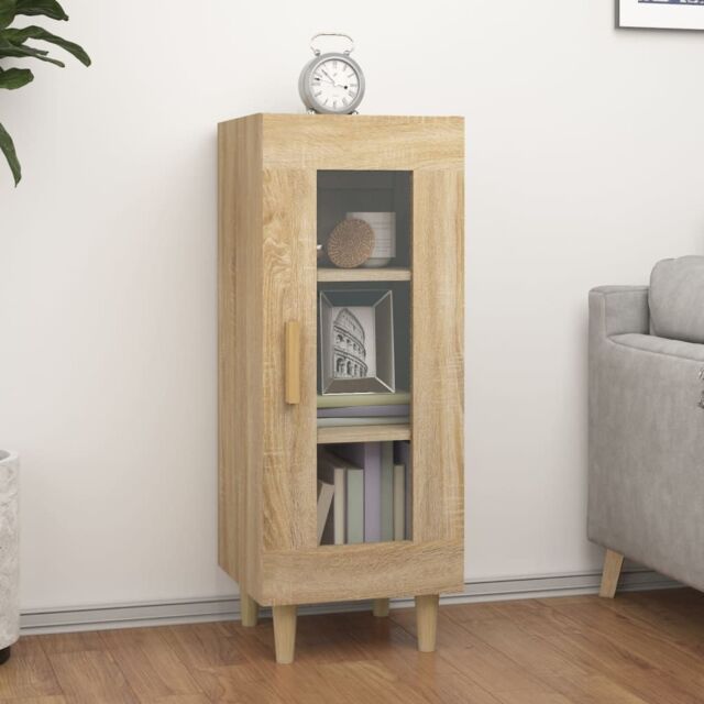 Berkfield Home Sideboard Sonoma Oak 34.5x34x90 cm Engineered Wood in Brown - image 1
