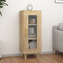 Berkfield Home Sideboard Sonoma Oak 34.5x34x90 cm Engineered Wood in Brown - thumbnail 1