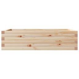 Berkfield Home Decorative Garden Planter 90x60x23 cm Solid Wood Pine in Light Brown - Size: 90 x 60 x 23 cm - thumbnail 5