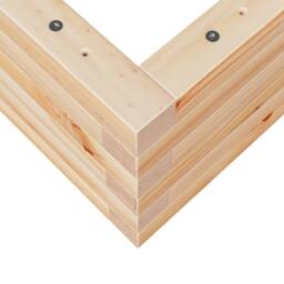 Berkfield Home Decorative Garden Planter 90x60x23 cm Solid Wood Pine in Light Brown - Size: 90 x 60 x 23 cm - thumbnail 8