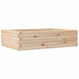 Berkfield Home Decorative Garden Planter 90x60x23 cm Solid Wood Pine in Light Brown - Size: 90 x 60 x 23 cm - thumbnail 7